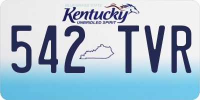 KY license plate 542TVR
