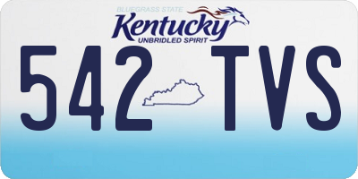 KY license plate 542TVS