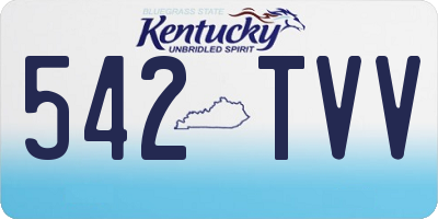 KY license plate 542TVV