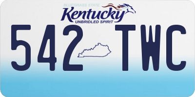KY license plate 542TWC