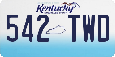 KY license plate 542TWD