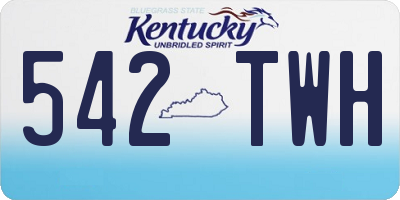 KY license plate 542TWH