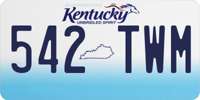 KY license plate 542TWM