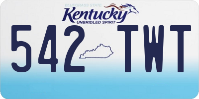 KY license plate 542TWT
