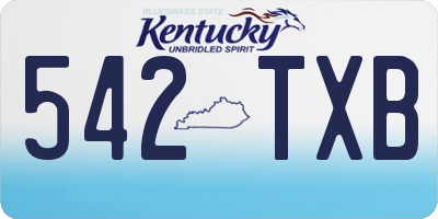 KY license plate 542TXB