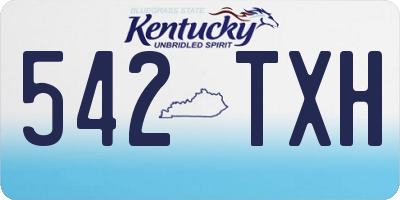 KY license plate 542TXH