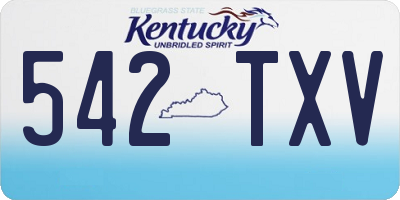 KY license plate 542TXV