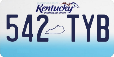 KY license plate 542TYB