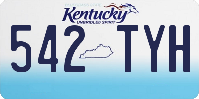 KY license plate 542TYH