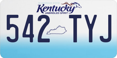 KY license plate 542TYJ