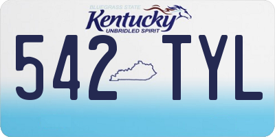 KY license plate 542TYL
