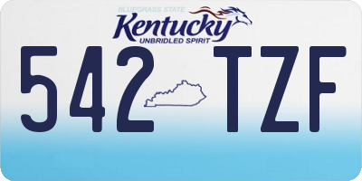 KY license plate 542TZF