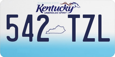 KY license plate 542TZL