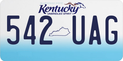 KY license plate 542UAG