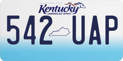 KY license plate 542UAP