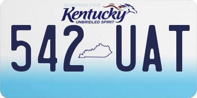 KY license plate 542UAT
