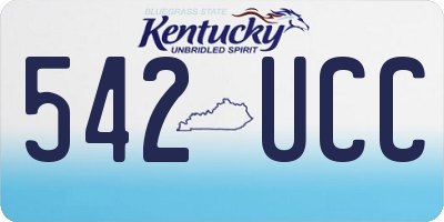 KY license plate 542UCC