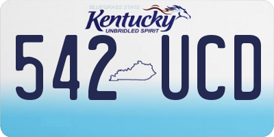 KY license plate 542UCD