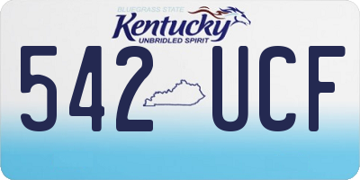 KY license plate 542UCF