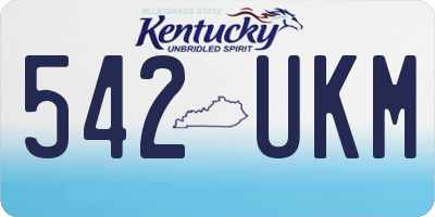 KY license plate 542UKM