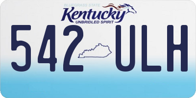 KY license plate 542ULH