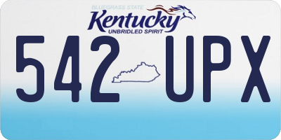 KY license plate 542UPX