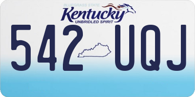 KY license plate 542UQJ