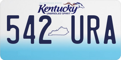 KY license plate 542URA
