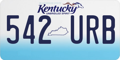 KY license plate 542URB