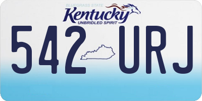 KY license plate 542URJ