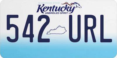 KY license plate 542URL