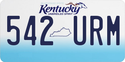 KY license plate 542URM
