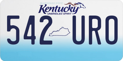KY license plate 542URO