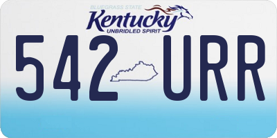KY license plate 542URR