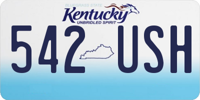 KY license plate 542USH