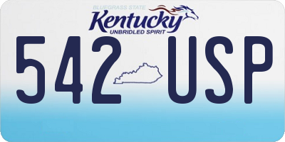 KY license plate 542USP