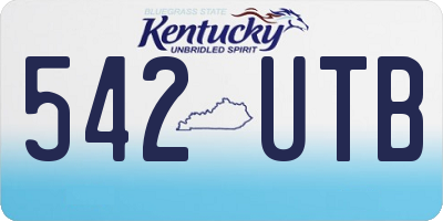 KY license plate 542UTB