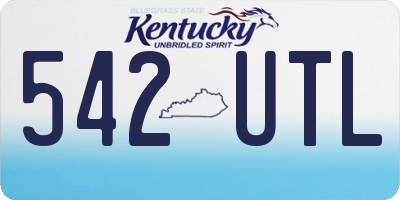 KY license plate 542UTL