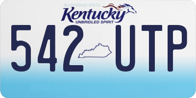 KY license plate 542UTP