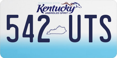 KY license plate 542UTS