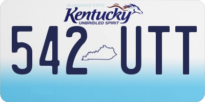 KY license plate 542UTT