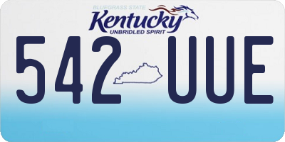 KY license plate 542UUE