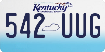 KY license plate 542UUG
