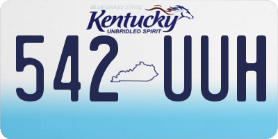 KY license plate 542UUH