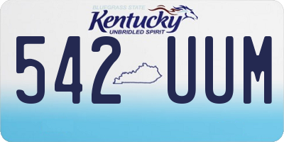 KY license plate 542UUM