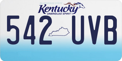 KY license plate 542UVB