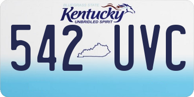 KY license plate 542UVC