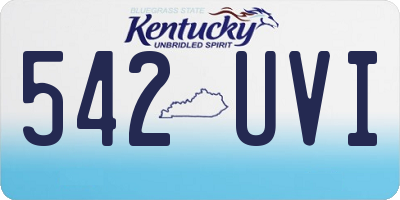 KY license plate 542UVI