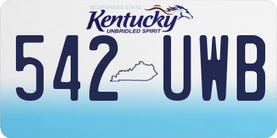 KY license plate 542UWB