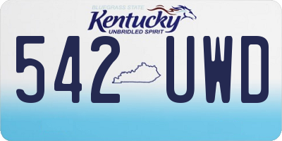 KY license plate 542UWD